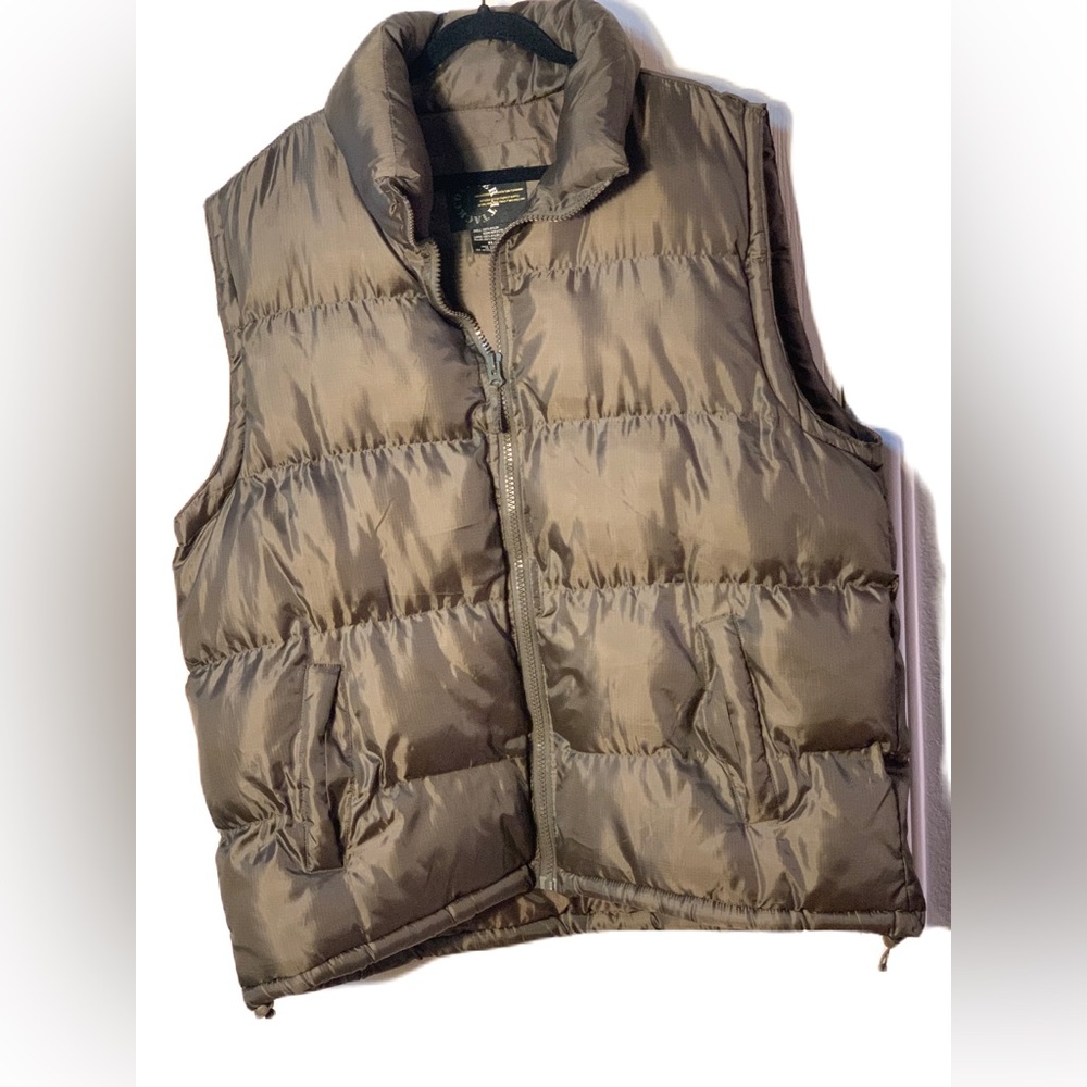 Counter Attack Size X-Large Puffer Vest Chocolate Brown Outdoor Gorpcore Vintage